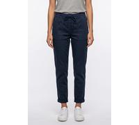 Stoffhose STREET ONE "Style Amalia", Damen, Gr. 44, Länge 28, blau (schwarzest blau (länge 28)), Web, Obermaterial: 66% Baumwolle, 30% Polyester, 4% Elasthan, unifarben, bequem lang, Hosen Stoffhose,