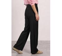 Stoffhose STREET ONE "Style Amalie", Damen, Gr. 42, Länge 30, schwarz, Web, Obermaterial: 61% Viskose, 32% Polyamid, 7% Elasthan. Futter: 100% Polyester, unifarben, straight fit lang, Hosen Stoffhose,