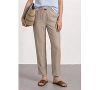 Jogger Pants STREET ONE, Damen, Gr. 40, Länge 28, sepia sand, Stoff, 82% Viskose, 18% Polyamid, unifarben, loose fit knöchelfrei, Hosen, Middle Waist (51036914-40) sepia sand
