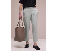 Stoffhose STREET ONE, Damen, Gr. 42, Länge 28, erdgrau meliert, Stoff, 64% Viskose, 31% Polyester, 5% Elasthan, unifarben, slim fit normal, Hosen Stoffhose (38378943-42) erdgrau meliert