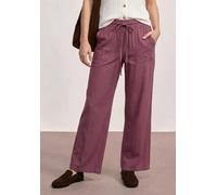 Stoffhose STREET ONE "Style Emee", Damen, Gr. 44, Länge 30, schwarz clouded blush, Web, Obermaterial: 85% Viskose, 15% Nylon, unifarben, loose fit lang, Hosen Stoffhose, Crepe Sommerhose mit Viskose (