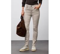 Stoffhose STREET ONE "Style York", Damen, Gr. 46, Länge 32, schwarz moonstone sand, Web, Obermaterial: 79% Viskose, 18% Nylon, 3% Elasthan, unifarben, regular fit lang, Hosen, mit Taschen (37627835-46