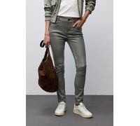 Street One Frauen Slim Fit Coated Hose in Grün, Gr: 46