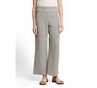 Stoffhose TOM TAILOR DENIM, Damen, Gr. L, N-Gr, schwarz-weiß (weiß schwarz knit stripe), Web, Obermaterial: 60% Baumwolle, 40% Polyester, gestreift, normal lang, Hosen Stoffhose, Gestreifte Stoffhose
