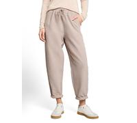 Stoffhose TOM TAILOR DENIM, Damen, Gr. XXL, N-Gr, beige (atmosphere beige), Web, Obermaterial: 100% Polyester, unifarben, bequem lang, Hosen Stoffhose, mit feiner Struktur und elastischem Bund (467032