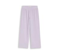 Stoffhose TOM TAILOR, Mädchen, Gr. 116, N-Gr, lila (cool lila), Web, Obermaterial: 99% Polyester, 1% Elasthan, Strukturmuster, unifarben, loose fit lang, Hosen Stoffhose, mit elastischem Bund (9810214