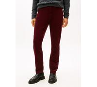 Stoffhose TOMMY HILFIGER "PANTS", Herren, Gr. 31, Länge 32, oxblood, Web, Obermaterial: 98% Baumwolle, 2% Elasthan, unifarben, straight fit lang, Hosen Stoffhose, Straight fit (69821508-31)
