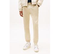 Stoffhose TOMMY JEANS "TJM AUSTIN JOG", Herren, Gr. 31, Länge 34, beige (desert sand dune), Web, Obermaterial: 96% Baumwolle, 4% Elasthan, regular fit lang, Hosen Stoffhose, Mit Kordelzug (14295262-31