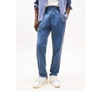 Stoffhose TOMMY JEANS "TJM ISAAC LIGHT CORD PANTS", Herren, Gr. 34, Länge 32, blau (blau moment), Cord, Obermaterial: 100% Baumwolle, unifarben, regular fit lang, Hosen Stoffhose, Mit Gürtelschlaufen