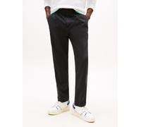 Stoffhose TOMMY JEANS "TJM ISAAC LIGHT COTTON PANTS", Herren, Gr. 38, Länge 32, schwarz, Web, Obermaterial: 100% Baumwolle, unifarben, regular fit lang, Hosen Stoffhose, Mit Gürtelschlaufen, Topseller