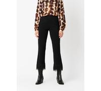 Stoffhose TONI "Fransenhose Jenny Kick 7/8", Damen, Gr. 46, N-Gr, schwarz, Web, Obermaterial: 70% Viskose, 25% Polyamid, 5% Elasthan, unifarben, regular fit lang, Hosen Stoffhose, mit Fransen (8952093