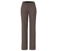 Stoffhose TONI "Jenny Wide Leg", Damen, Gr. 24, K-Gr, braun (schwarz braun), Web, Obermaterial: 64% Polyester, 19% Viskose, 17% Baumwolle, meliert, körpernah lang, Hosen Stoffhose, in Tweed-Optik, mit