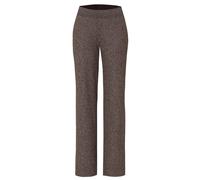 Stoffhose TONI "Jenny Wide Leg", Damen, Gr. 42, N-Gr, braun (schwarz braun), Web, Obermaterial: 64% Polyester, 19% Viskose, 17% Baumwolle, meliert, körpernah lang, Hosen Stoffhose, in Tweed-Optik, mit