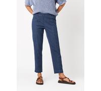 Stoffhose TONI "Sue Joggpants 7/8", Damen, Gr. 42, N-Gr, blau, Web, Obermaterial: 77% Baumwolle, 20% Polyamid, 3% Elasthan, unifarben, schmal lang, Hosen Stoffhose, mit Stretch (10734212-42) blau