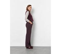 Stoffhose TONI "Sue Wide", Damen, Gr. 19, K-Gr, braun (wine), Web, Obermaterial: 48% Polyamid, 42% Viskose, 10% Elasthan, unifarben, lang, Hosen Stoffhose, mit Gummizug und Stretch (47922354-19) wine