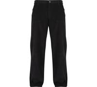 Stoffhose URBAN CLASSICS "Urban Classics Corduroy Carpenter Pants", Herren, Gr. 30, Normalgrößen, schwarz, 100% Baumwolle, unifarben, relaxed fit, Hosen Stoffhose (59726522-30) schwarz