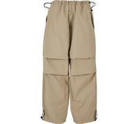 Stoffhose URBAN CLASSICS "Urban Classics Damen Ladies Cotton Parachute Pants", Damen, Gr. 4XL, US-Größen, beige (wetsand), 100% Baumwolle, unifarben, oversize, Hosen Stoffhose (17901811-4XL) wetsand