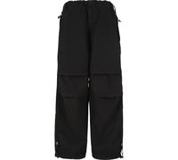 Stoffhose URBAN CLASSICS "Urban Classics Damen Ladies Cotton Parachute Pants", Damen, Gr. L, US-Größen, schwarz, 100% Baumwolle, unifarben, oversize, Hosen Stoffhose (25272952-L) schwarz