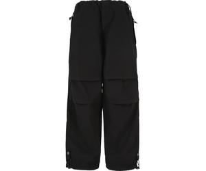 Stoffhose URBAN CLASSICS "Urban Classics Damen Ladies Cotton Parachute Pants", Damen, Gr. L, US-Größen, schwarz, 100% Baumwolle, unifarben, oversize, Hosen Stoffhose (25272952-L) schwarz