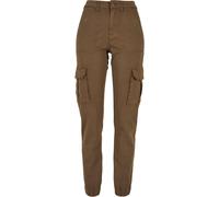 Stoffhose URBAN CLASSICS "Urban Classics Damen Ladies Cotton Twill Utility Pants", Damen, Gr. 32, Normalgrößen, olive, 98% Baumwolle, 2% Elasthan, unifarben, relaxed fit, Hosen Stoffhose (87957407-32)