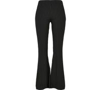 Stoffhose URBAN CLASSICS "Urban Classics Damen Ladies Flared Pin Stripe Pants", Damen, Gr. 5XL, US-Größen, schwarz, weiß, 68% Polyester, 29% Viskose, 3% Elasthan, gestreift, skinny fit, Hosen Stoffhos