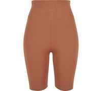 Stoffhose URBAN CLASSICS "Urban Classics Damen Ladies High Waist Cycle Shorts", Herren, Gr. 3XL, US-Größen, terracotta, 95% Baumwolle, 5% Elasthan, unifarben, skinny fit, Hosen Stoffhose (94882348-XXX
