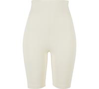 Stoffhose URBAN CLASSICS "Urban Classics Damen Ladies High Waist Cycle Shorts", Herren, Gr. 4XL, US-Größen, beige (sandweiß), 95% Baumwolle, 5% Elasthan, unifarben, skinny fit, Hosen Stoffhose (850547