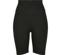 Stoffhose URBAN CLASSICS "Urban Classics Damen Ladies High Waist Cycle Shorts", Herren, Gr. XS, US-Größen, schwarz, 95% Baumwolle, 5% Elasthan, unifarben, skinny fit, Hosen Stoffhose (92475711-XS) sch
