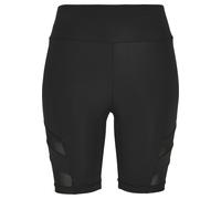 Stoffhose URBAN CLASSICS "Urban Classics Damen Ladies High Waist Tech Mesh Cycle Shorts", Damen, Gr. S, US-Größen, schwarz, 80% Polyimid, 20% Elasthan, unifarben, skinny fit, Hosen Stoffhose (53157055
