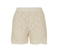 Stoffhose URBAN CLASSICS "Urban Classics Damen Ladies Laces Shorts", Damen, Gr. 4XL, US-Größen, beige (softseagrass), 94% Polyamid, 6% Elasthan, unifarben, relaxed fit, Hosen Stoffhose (74772417-4XL) 