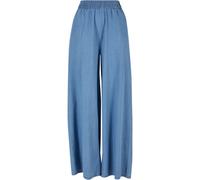 Stoffhose URBAN CLASSICS "Urban Classics Damen Ladies Light Denim Wide Leg Pants", Damen, Gr. 3XL, US-Größen, skyblau washed, 100% Baumwolle, unifarben, relaxed fit, Hosen Stoffhose (37331707-XXXL) sk