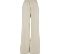 Stoffhose URBAN CLASSICS "Urban Classics Damen Ladies Linen Mixed Wide Pants", Damen, Gr. 5XL, US-Größen, beige (softseagrass), 55% Leinen, 45% Baumwolle, unifarben, normal, Hosen Stoffhose (90157545-