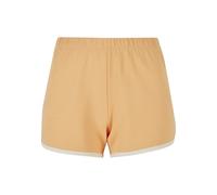Urban Classics Damen Hotpants Organic Interlock Retro Pale Orange/White Sand Gr. 4XL