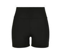 Stoffhose URBAN CLASSICS "Urban Classics Damen Ladies Recycled High Waist Cycle Hot Pants", Damen, Gr. XS, US-Größen, schwarz, 78% Polyester, 22% Elasthan, unifarben, skinny fit, Hosen Stoffhose (5645