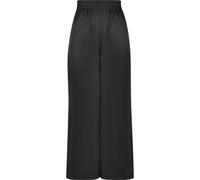 Stoffhose URBAN CLASSICS "Urban Classics Damen Ladies Satin Wide Leg Pants", Damen, Gr. L, US-Größen, schwarz, 95% Polyester, 5% Elasthan, unifarben, loose fit, Hosen Stoffhose (47146305-L) schwarz