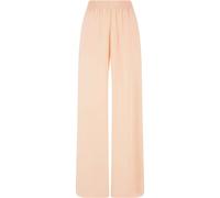 Stoffhose URBAN CLASSICS "Urban Classics Damen Ladies Wide Leg Viscose Pants", Damen, Gr. L, US-Größen, softapricot, 100% Viskose, unifarben, loose fit, Hosen Stoffhose (49542441-L) softapricot