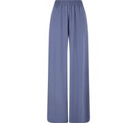 Stoffhose URBAN CLASSICS "Urban Classics Damen Ladies Wide Leg Viscose Pants", Damen, Gr. XS, US-Größen, vintageblau, 100% Viskose, unifarben, loose fit, Hosen Stoffhose (72864162-XS) vintageblau