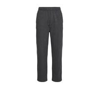Stoffhose URBAN CLASSICS "Urban Classics Fluffy Pintuck Trackpants", Herren, Gr. M, US-Größen, grau (charcoal), 61% Viskose, 34% Polyimid, 5% Elasthan, normal, Hosen Stoffhose (66566715-M) charcoal
