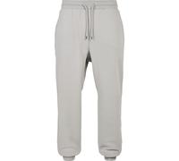Stoffhose URBAN CLASSICS "Urban Classics Herren Basic Sweatpants", Herren, Gr. L, US-Größen, grau (lightasphalt), 80% Baumwolle, 20% Polyester, unifarben, normal, Hosen Stoffhose (84405202-L) lightasp