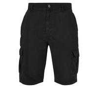 Stoffhose URBAN CLASSICS "Urban Classics Herren Big Cargo Bermuda" Gr. 36, Normalgrößen, schwarz (black) Herren Hosen (17119903-36) black
