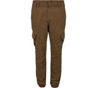 Stoffhose URBAN CLASSICS "Urban Classics Herren Boys Cargo Jogging Pants", Mädchen, Gr. 158/164, Normalgrößen, olive, 100% Baumwolle, unifarben, normal, Hosen Stoffhose (76395200-158) olive