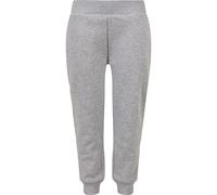 Stoffhose URBAN CLASSICS "Urban Classics Herren Boys Organic Basic Sweatpants", Jungen, Gr. 134/140, Normalgrößen, grau, 100% Baumwolle, unifarben, normal, Hosen Stoffhose (82400565-134)