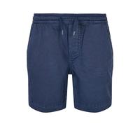 Stoffhose URBAN CLASSICS "Urban Classics Herren Boys Strech Twill Joggshorts", Mädchen, Gr. 134/140, Normalgrößen, dunkelblau, 98% Baumwolle, 2% Elasthan, unifarben, normal, Hosen Stoffhose (52011055-