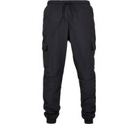Stoffhose URBAN CLASSICS "Urban Classics Herren Cargo Nylon Track Pants", Herren, Gr. 4XL, US-Größen, schwarz, 100% Polyamid, unifarben, normal, Hosen (86158956-4XL) schwarz
