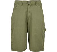 Stoffhose URBAN CLASSICS "Urban Classics Herren Carpenter Shorts", Herren, Gr. 30, Normalgrößen, newolive, 100% Baumwolle, unifarben, relaxed fit, Hosen Stoffhose (88872710-30) newolive