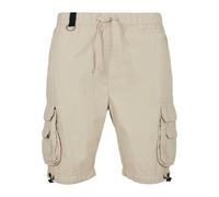 Stoffhose URBAN CLASSICS "Urban Classics Herren Double Pocket Cargo Shorts", Herren, Gr. M, US-Größen, concrete, 100% Baumwolle, unifarben, normal, Hosen Stoffhose (19004527-M) concrete
