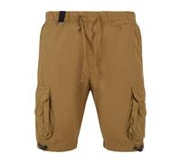 Stoffhose URBAN CLASSICS "Urban Classics Herren Double Pocket Cargo Shorts", Herren, Gr. M, US-Größen, schwarzsand, 100% Baumwolle, unifarben, normal, Hosen Stoffhose (52599008-M) schwarzsand