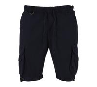 Stoffhose URBAN CLASSICS "Urban Classics Herren Double Pocket Cargo Shorts", Herren, Gr. S, US-Größen, navy, 100% Baumwolle, unifarben, normal, Hosen Stoffhose (35742642-S) navy