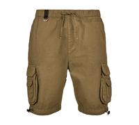 Stoffhose URBAN CLASSICS "Urban Classics Herren Double Pocket Cargo Shorts", Herren, Gr. S, US-Größen, summerolive, 100% Baumwolle, unifarben, normal, Hosen Stoffhose (53691548-S) summerolive