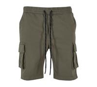 Stoffhose URBAN CLASSICS "Urban Classics Herren Drawstring Cargo Shorts", Herren, Gr. L, US-Größen, olive, 98% Baumwolle, 2% Elasthan, unifarben, normal, Hosen Stoffhose (20174758-L) olive